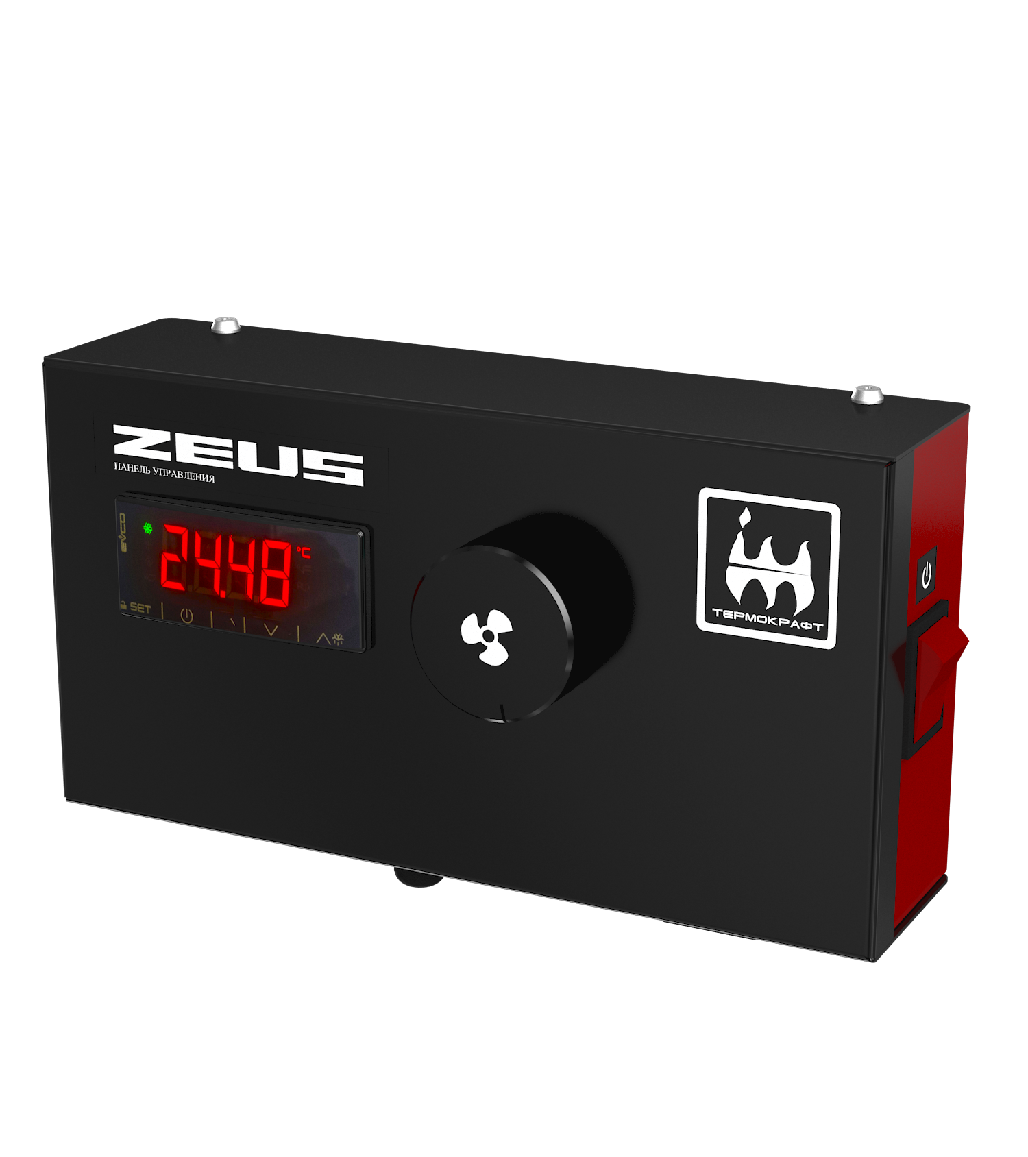 Котел твердотопливный ZEUS 80 кВт стальной с дымососом Термокрафт KOZ80D