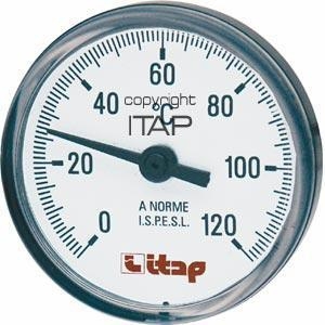 Термометр 0-80 С 40 мм, аксиальный 3/8"х50 мм ITAP 493 Термометр 0-80 С 40 мм, аксиальный 3/8"х50 мм ITAP 493