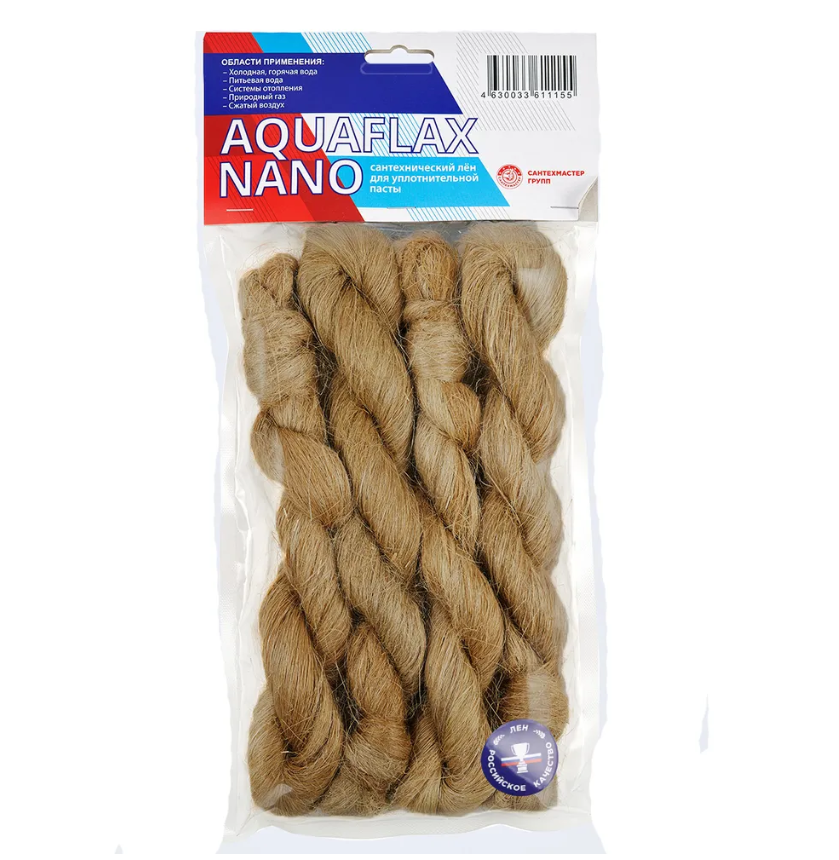 Лен 200 гр. сантехнический Aquaflax Nano Лен 200 гр. сантехнический Aquaflax Nano