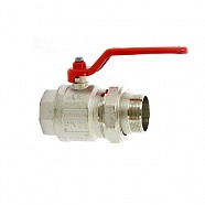 Кран шаровой американка прямой 1 1/2" В/Н рычаг крас никель IDEAL ITAP 098