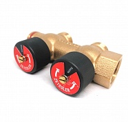 Распределительная гребенка с функцией отключения на 2 отвода 3/4"*3/4"EK TIM ZSc.403.0502E