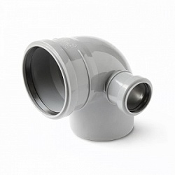 Отвод 110х90х50 выход влево канализационный PP PRO AQUA COMFORT 10010587L