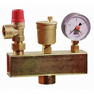 Группа безопасности котла 1" 3 бар КВ из квадратной трубы TIM JH1022-3