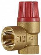 Клапан предохранительный 1/2"х1/2" В/В 3 бар красный TIM BL22FF-K-3