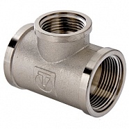 Тройник переходной 1 1/4" x 1" x 1 1/4" В/В/В никель VALTEC VTr.750.N.0706