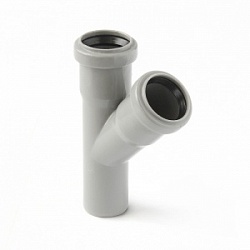 Тройник 50х50х45 канализационный PP PRO AQUA COMFORT 205545