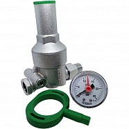 Редуктор давления 1/2" мембранный (1-6 бар) с амер. и манометром ZESSLER TIM ZSr.701.0104N