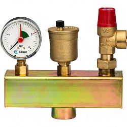 Группа безопасности котла 1" 3 бар 50 кВт STOUT SVS-0004-015025
