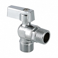 Кран шаровой угловой 1/2" х 1/2" Н/Н рычаг никель VALTEC VT.392.N.04